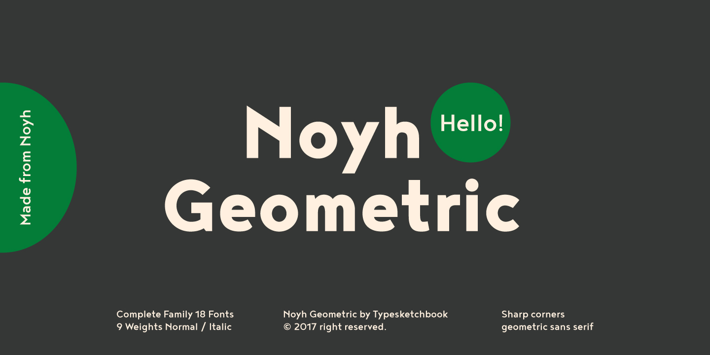 Przykładowa czcionka Noyh Geometric #1